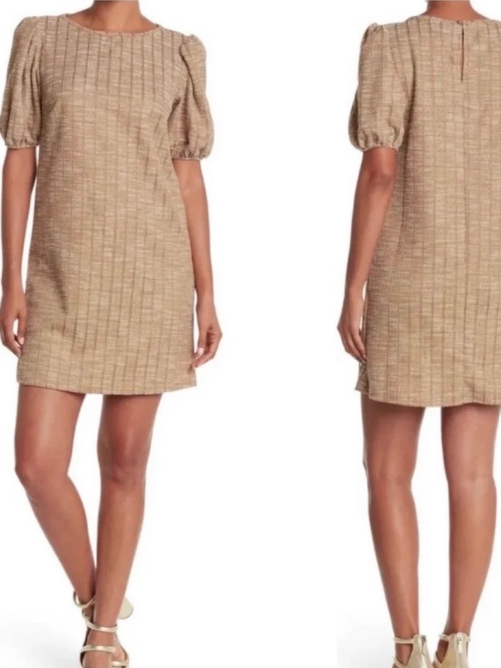 NEW ModCloth City By Week Metallic Shift Dress M